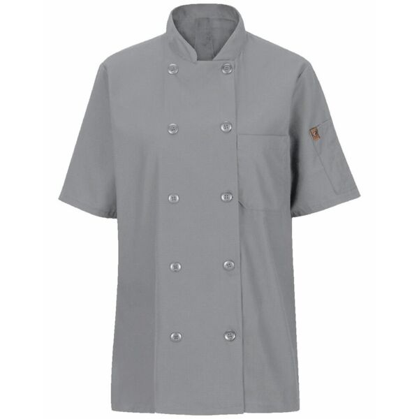 Women's Mimix™ Short Sleeve Chef Coat with OilBlok Thumbnail
