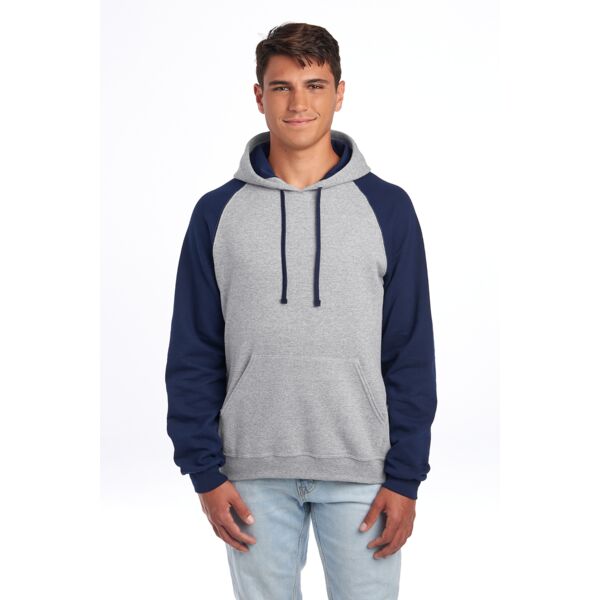 Unisex NuBlend ® Colorblock Raglan Hoodie Sweatshirt Thumbnail