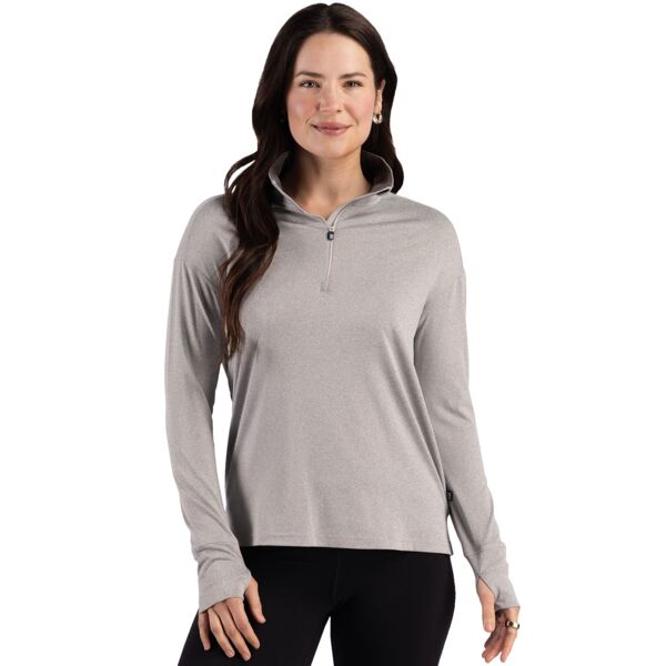 Cutter & Buck Forge Recycled Four-Way Stretch Womens Quarter Zip Pullover Thumbnail