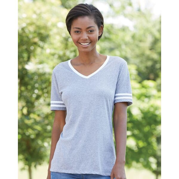 Women's Varsity Triblend V-Neck T-Shirt Thumbnail