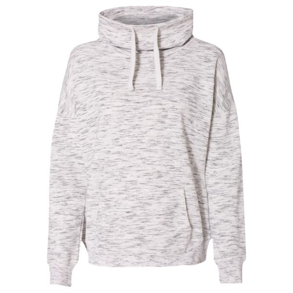 Ladies' Melange Fleece Cowl Neck Sweatshirt Thumbnail