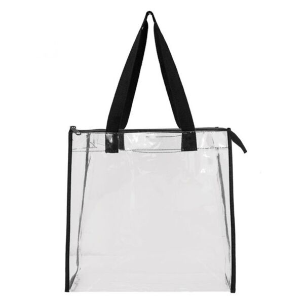 Clear Zippered Tote with Full Gusset Thumbnail