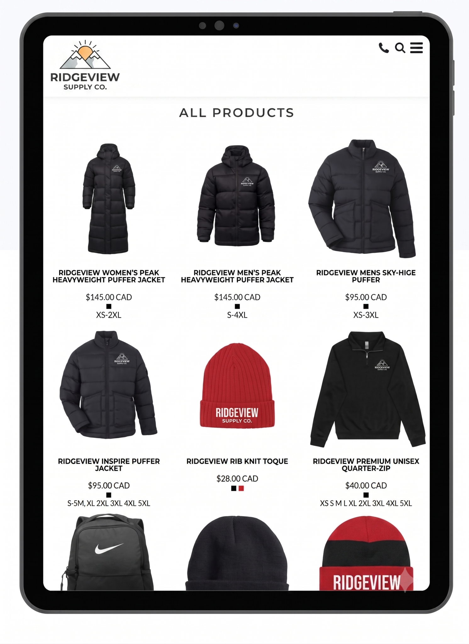 Online store example