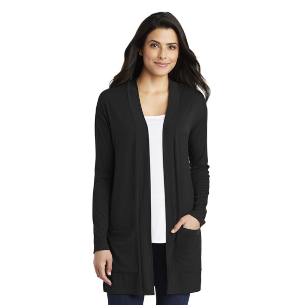 Ladies Concept Long Pocket Cardigan Thumbnail