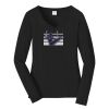 Ladies Long Sleeve Fan Favorite V Neck Tee Thumbnail