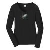 Ladies Long Sleeve Fan Favorite V Neck Tee Thumbnail