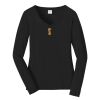 Ladies Long Sleeve Fan Favorite V Neck Tee Thumbnail