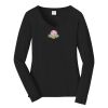 Ladies Long Sleeve Fan Favorite V Neck Tee Thumbnail