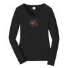Ladies Long Sleeve Fan Favorite V Neck Tee Thumbnail