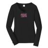 Ladies Long Sleeve Fan Favorite V Neck Tee Thumbnail