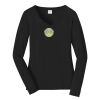 Ladies Long Sleeve Fan Favorite V Neck Tee Thumbnail