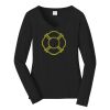 Ladies Long Sleeve Fan Favorite V Neck Tee Thumbnail