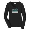 Ladies Long Sleeve Fan Favorite V Neck Tee Thumbnail