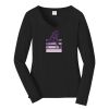 Ladies Long Sleeve Fan Favorite V Neck Tee Thumbnail
