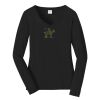 Ladies Long Sleeve Fan Favorite V Neck Tee Thumbnail