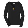 Ladies Long Sleeve Fan Favorite V Neck Tee Thumbnail