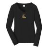 Ladies Long Sleeve Fan Favorite V Neck Tee Thumbnail