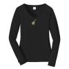 Ladies Long Sleeve Fan Favorite V Neck Tee Thumbnail