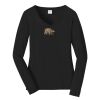 Ladies Long Sleeve Fan Favorite V Neck Tee Thumbnail