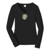 Ladies Long Sleeve Fan Favorite V Neck Tee Thumbnail