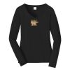 Ladies Long Sleeve Fan Favorite V Neck Tee Thumbnail