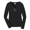 Ladies Long Sleeve Fan Favorite V Neck Tee Thumbnail