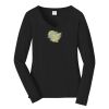 Ladies Long Sleeve Fan Favorite V Neck Tee Thumbnail