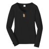 Ladies Long Sleeve Fan Favorite V Neck Tee Thumbnail