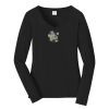 Ladies Long Sleeve Fan Favorite V Neck Tee Thumbnail