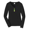 Ladies Long Sleeve Fan Favorite V Neck Tee Thumbnail