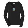 Ladies Long Sleeve Fan Favorite V Neck Tee Thumbnail