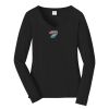 Ladies Long Sleeve Fan Favorite V Neck Tee Thumbnail