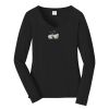 Ladies Long Sleeve Fan Favorite V Neck Tee Thumbnail