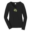 Ladies Long Sleeve Fan Favorite V Neck Tee Thumbnail