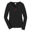 Ladies Long Sleeve Fan Favorite V Neck Tee Thumbnail