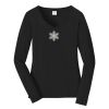 Ladies Long Sleeve Fan Favorite V Neck Tee Thumbnail