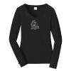 Ladies Long Sleeve Fan Favorite V Neck Tee Thumbnail