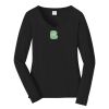 Ladies Long Sleeve Fan Favorite V Neck Tee Thumbnail