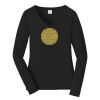 Ladies Long Sleeve Fan Favorite V Neck Tee Thumbnail