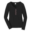 Ladies Long Sleeve Fan Favorite V Neck Tee Thumbnail
