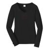 Ladies Long Sleeve Fan Favorite V Neck Tee Thumbnail