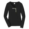 Ladies Long Sleeve Fan Favorite V Neck Tee Thumbnail