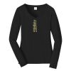 Ladies Long Sleeve Fan Favorite V Neck Tee Thumbnail