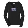 Ladies Long Sleeve Fan Favorite V Neck Tee Thumbnail
