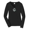 Ladies Long Sleeve Fan Favorite V Neck Tee Thumbnail