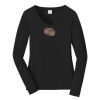 Ladies Long Sleeve Fan Favorite V Neck Tee Thumbnail