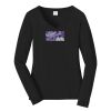 Ladies Long Sleeve Fan Favorite V Neck Tee Thumbnail