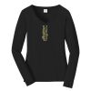 Ladies Long Sleeve Fan Favorite V Neck Tee Thumbnail