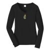 Ladies Long Sleeve Fan Favorite V Neck Tee Thumbnail