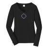 Ladies Long Sleeve Fan Favorite V Neck Tee Thumbnail